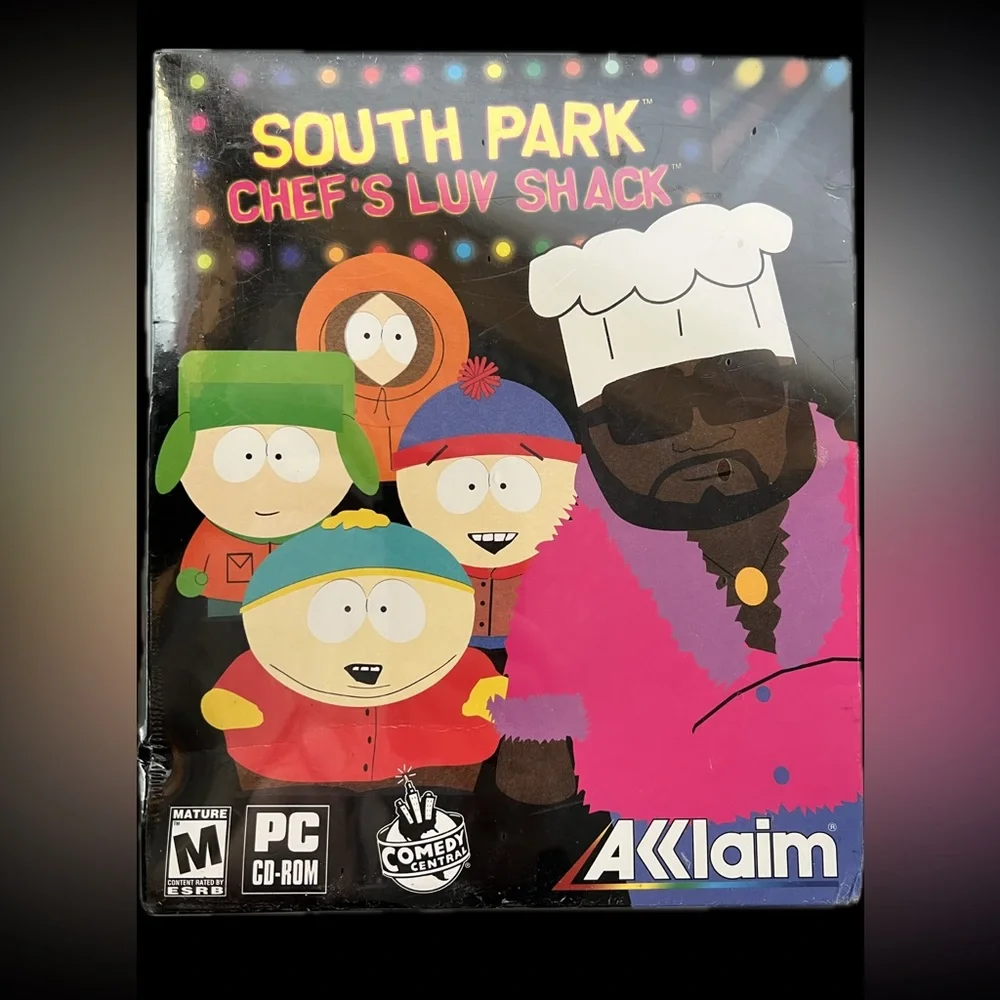 🧑‍🍳NEW South Park: Chef's Luv Shack PC CD-ROM (1999) Factory Sealed Big Box Rare